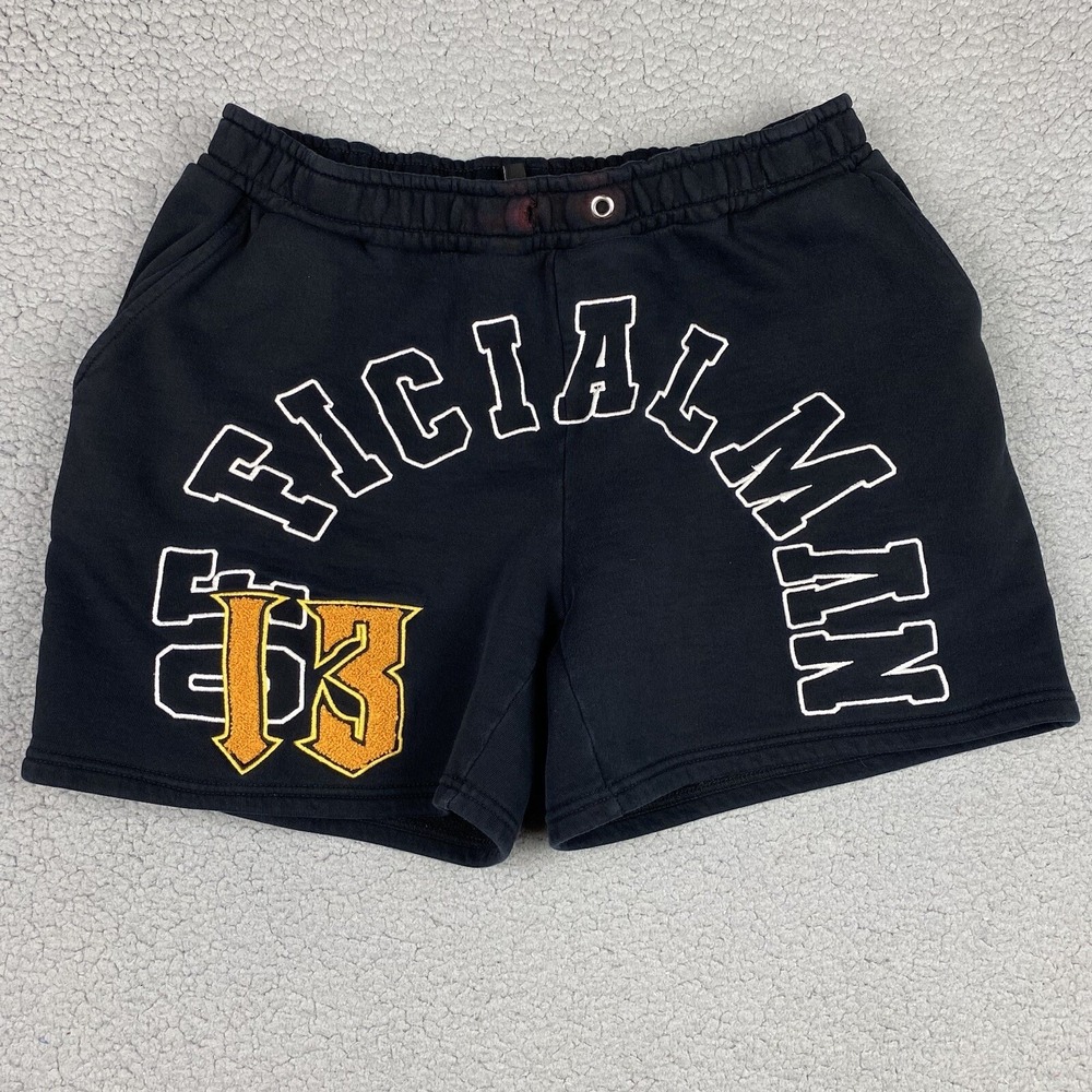 boohooman shorts official man of 13 Cotton embroidered Men's XL Black
